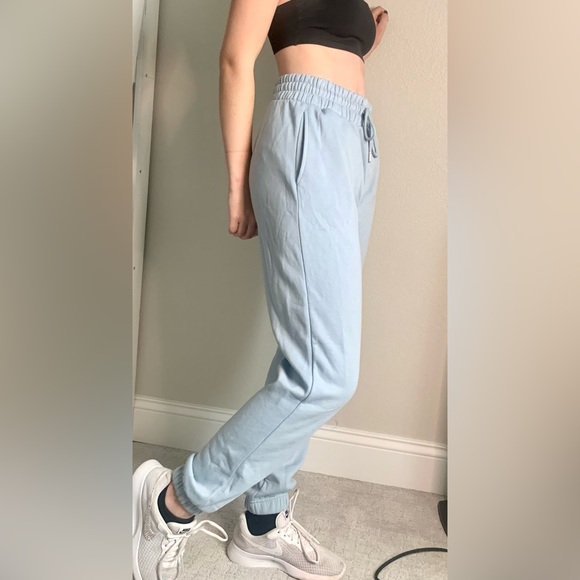 Blue High-rise casual chic sweatpants by Refuge Athletics - Picture 3 of 5